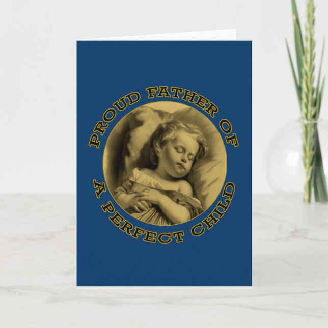 CARTE PÈRE FIER D'UN ENFANT PARFAIT (Devant)