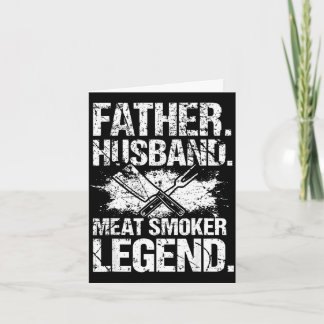 Carte Père mari homme légende du fumoir à viande grillag