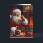Carte Père Noël 2<br><div class="desc">Cheery Santa Claus obtient son Sherry et des collations pendant qu'il livre des cadeaux partout dans le monde!</div>