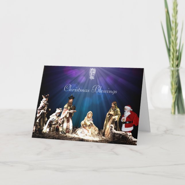 Carte Père Noël à la Nativité (Devant)