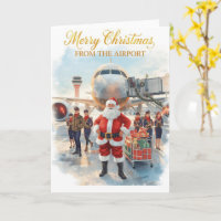 Père Noël à l'aéroport