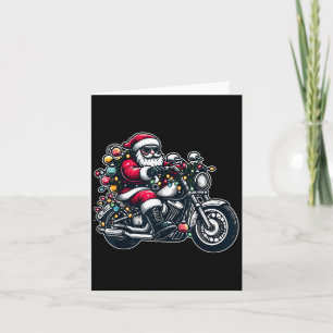 Carte Père Noël à moto Funny Biker Noël Xm