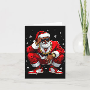 Carte Père Noël afro-américain Noël Xmas noir Femmes