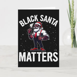 Carte Père Noël afro-américain Pyjama de Noël Hommes 
