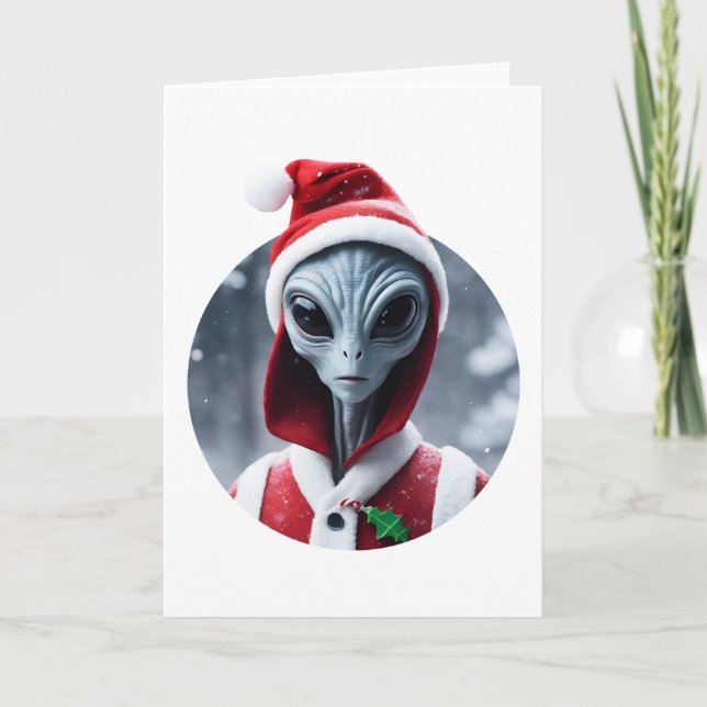 Carte Père Noël Alien (Devant)