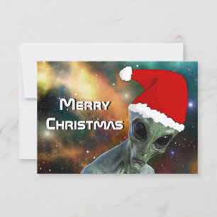 Carte Père Noël Alien Joyeux Noël Personnaliser