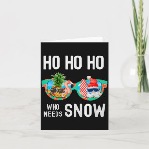 Carte Père Noël au palmier surfant Vacances d'été Ho Ho