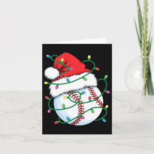 Carte Père Noël Baseball Sports Ball Hommes garçons Noël