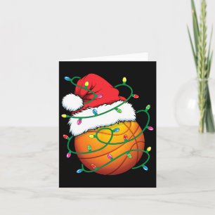 Carte Père Noël Basketball Sport Ball Hommes garçons Noë