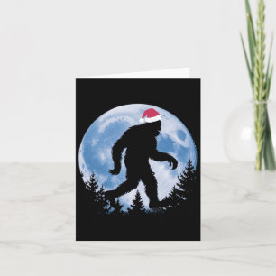 Carte Père Noël Bigfoot Noël Lune Drôle Sasquatch Belie