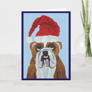 Carte Père Noël Bouledogue