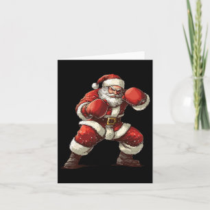 Carte Père Noël Boxe Xmas Mixed martial art Muay Thai Lo