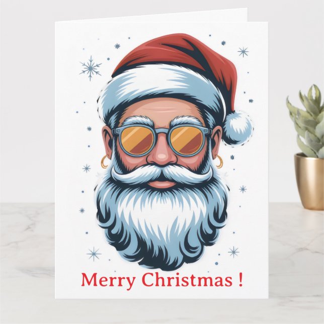 Carte Père Noël Cool Yule (Petite plante)