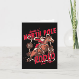 Carte Père Noël Cowboy Vintage Nord Le Rodéo Pays