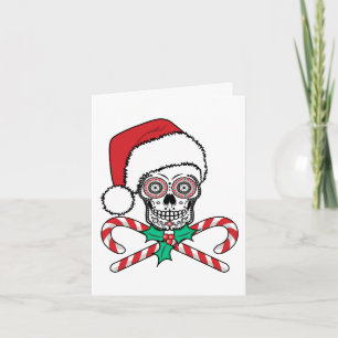 Carte Père Noël Crâne de Sucre