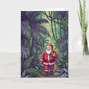 Carte Père Noël dans la jungle