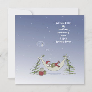 Carte Père Noël dans un hamac