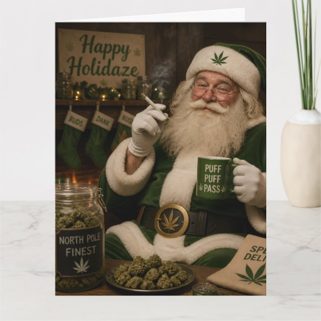 Carte Père Noël de la weed  (Devant)