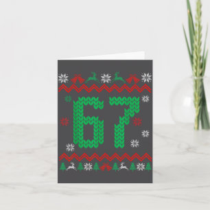 Carte Père Noël de Noël 67 Six Sept Mème Pull de Noël La