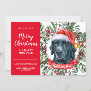 Carte Père Noël de Noël Black Lab sur mesure