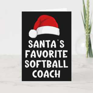 Carte Père Noël de Noël préféré Softll Coach drôle de Xm