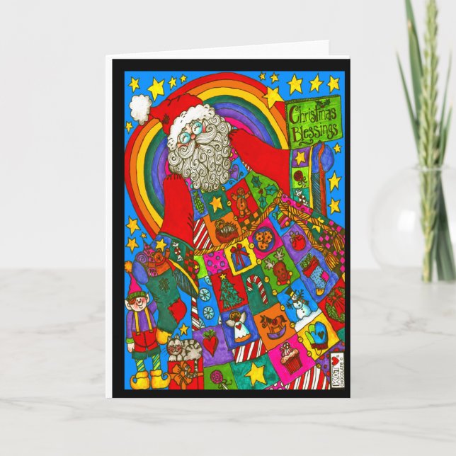 Carte Père Noël des Bénédictions Abondantes (Devant)