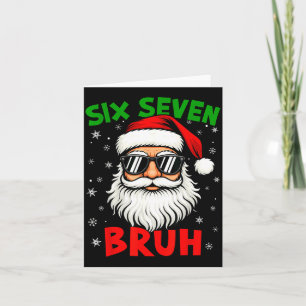 Carte Père Noël dit six sept 6 7 Mème Gen Z Alpha Bruh N