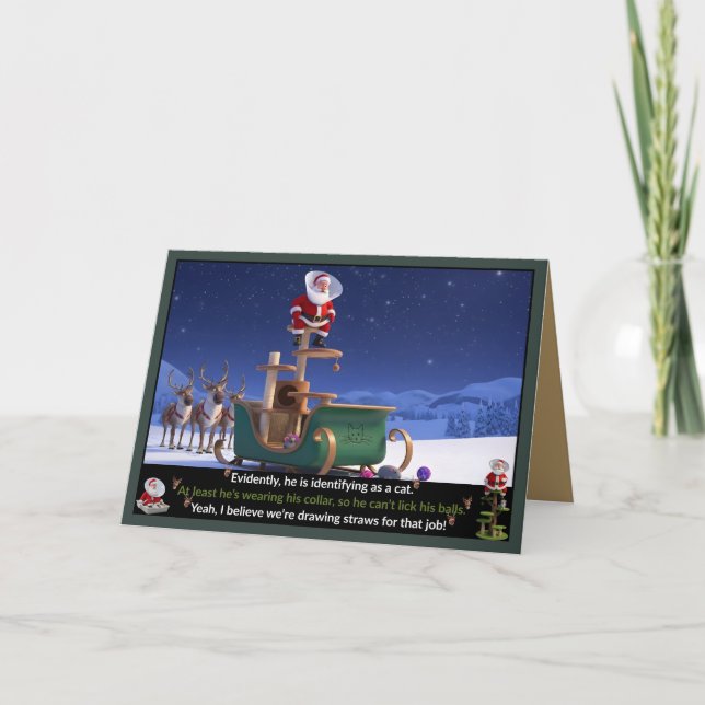 Carte Père Noël drôle (Devant)
