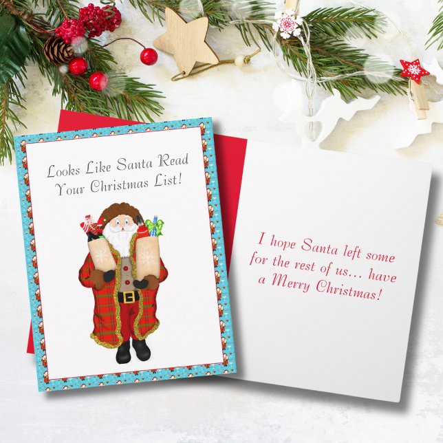 Carte Père Noël Drôle Apporte Le Noël Liquor (Créateur téléchargé)