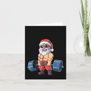 Carte Père Noël drôle de Père Noël Meme Noël Gymnastique