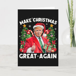 Carte Père Noël drôle Trump 2025 Faire Noël à nouveau gé