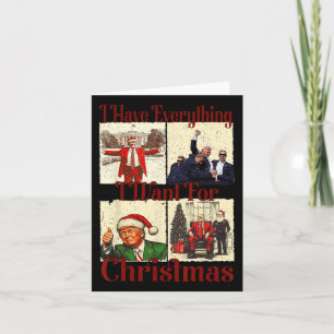 Carte Père Noël drôle Trump J'ai tout ce que je veux pou