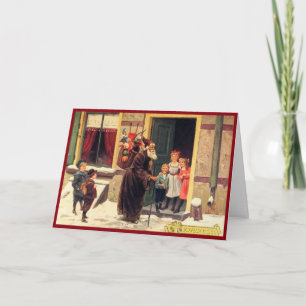 Carte Père Noël & Enfants, Joyeux Noel Vintage