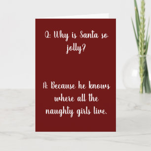 CARTE **PÈRE NOËL EST UN HOMME JOVIAL**