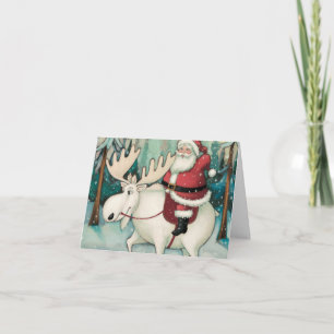 Carte Père Noël et la neige de la forêt de Noël de l'ori