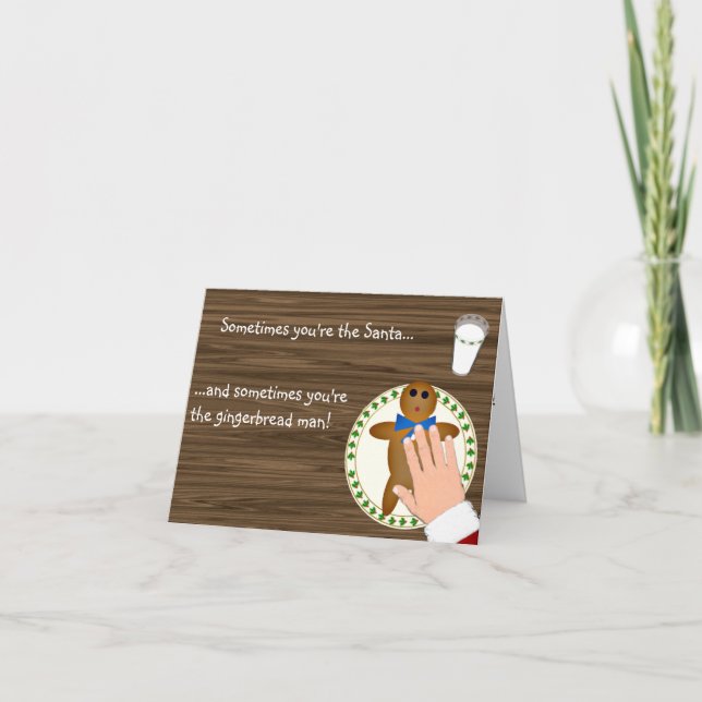 Carte Père Noël et l'homme du pain d'épices (Devant)