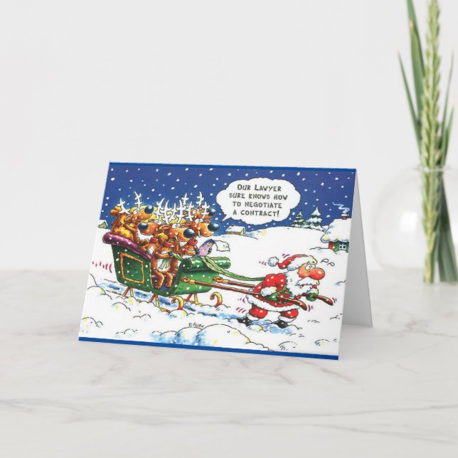 Carte Père Noël et Reindeer (Devant)