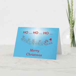 Carte - Père Noël et Sleigh avec l'étoile de Noël