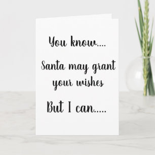 CARTE **PÈRE NOËL EXAUCE LES VŒUX---JE VOUS DONNE DES BA