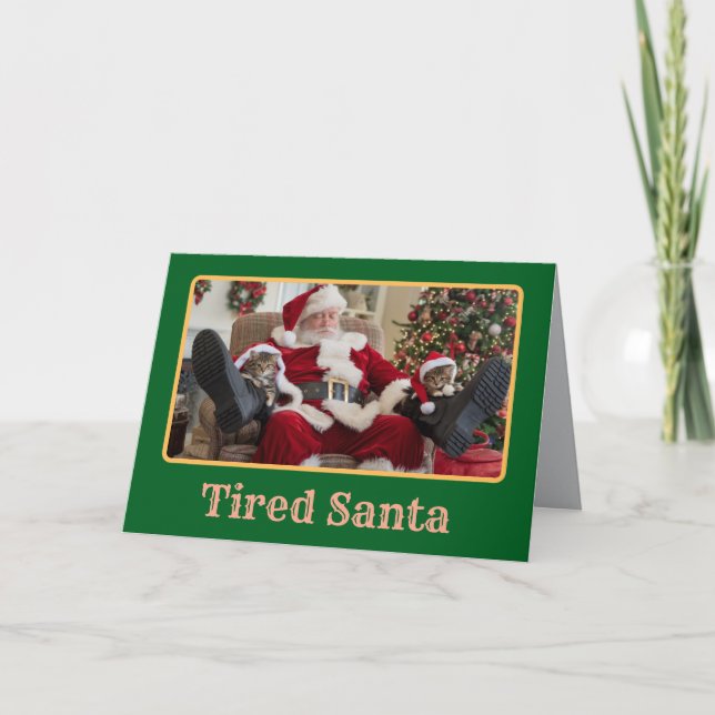 Carte Père Noël fatigué (Devant)