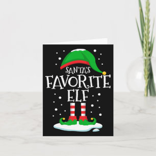 Carte Père Noël Favori Elf Famille de Noël Correspondant