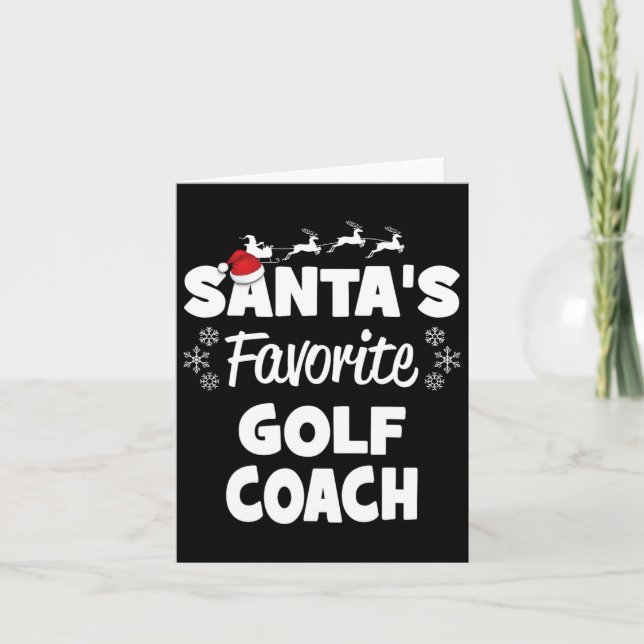 Carte Père Noël Favori Golf Coach Fun Christmas Matching (Devant)