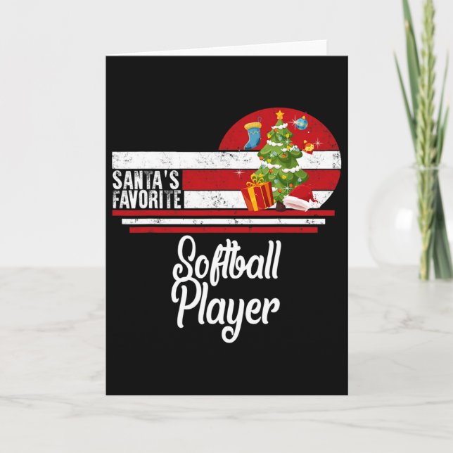 Carte Père Noël Favori Joueur Softll Noël Pull Ugly Swea (Devant)