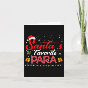 Carte Père Noël Favori Para Christmas Paraprofessionnel 