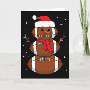 Carte Père Noël Footbyll Bonhomme de neige Sports Byll H