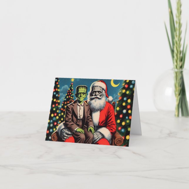 Carte Père Noël Frankenstein  (Devant)