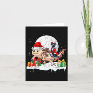 Carte Père Noël Great Dane équitation Axolotl Propriétai