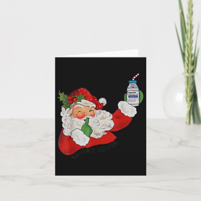 Carte Père Noël Helper Icu Crna Propofol Pharmaciste Inf (Devant)