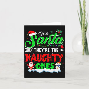 Carte Père Noël Ils Sont Naughty T-Shirts de Noël pour H
