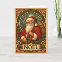 Père Noël inspiré de l'Art Nouveau